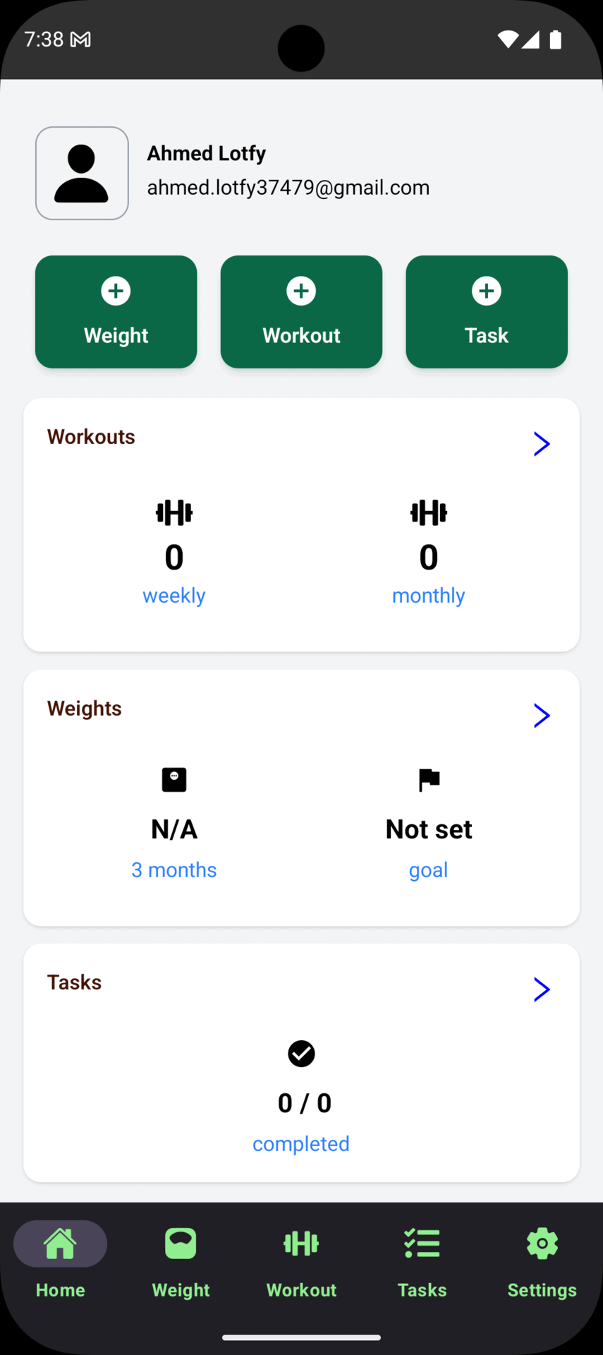 SelfTracker - تطبيق جوال لتتبع النمو الشخصي React Native (Expo)