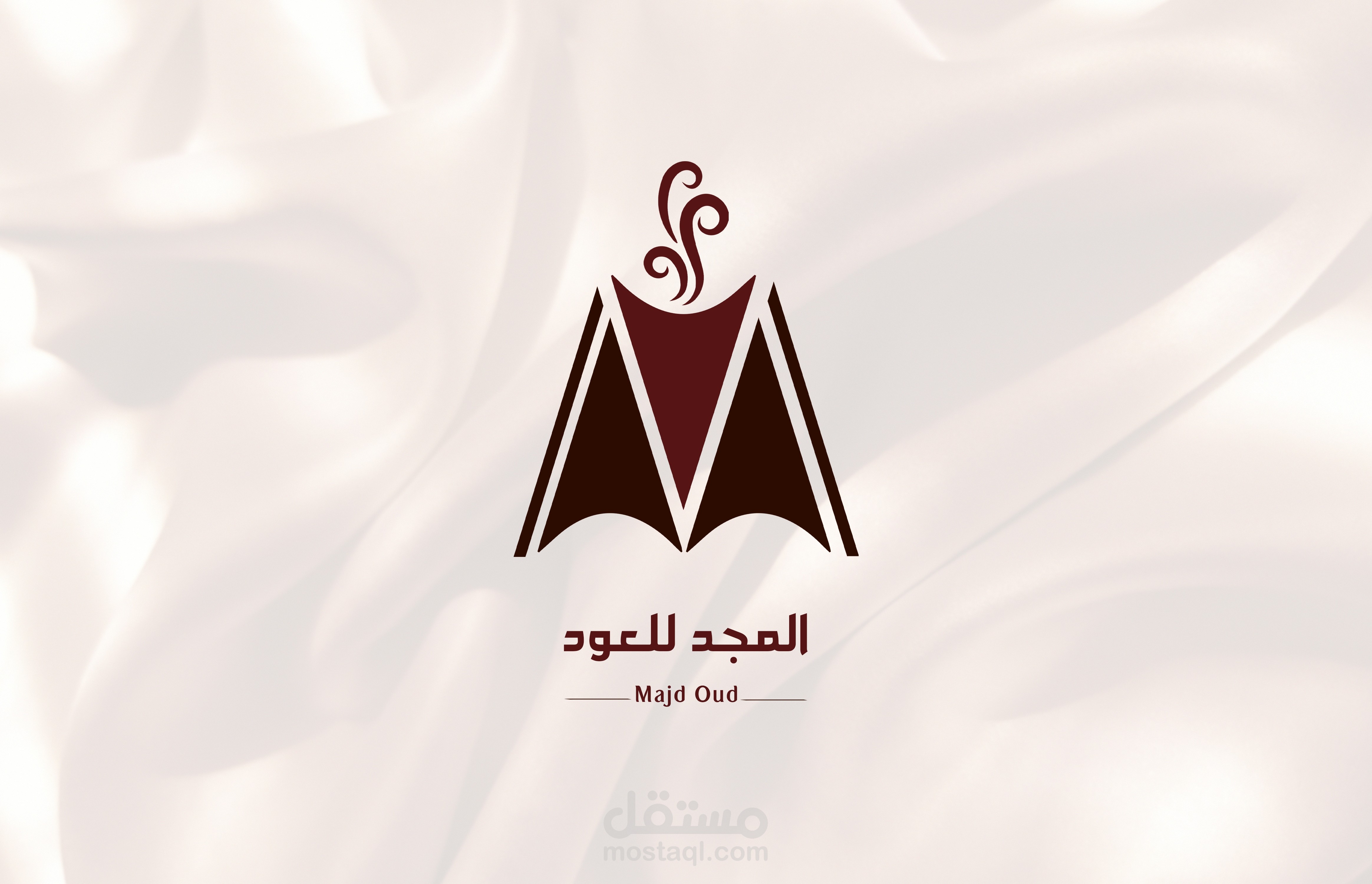 تصميم علامة تجارية | شعار لبراند عطور باسم المجد للعود
