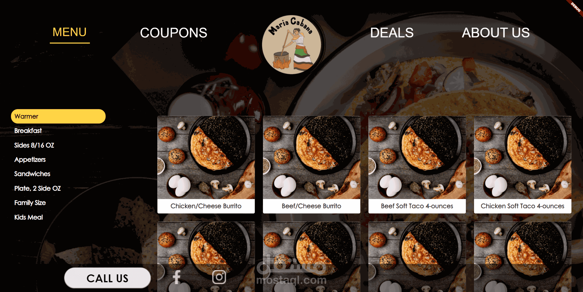 Maria's Cabana - A Restaurant Website