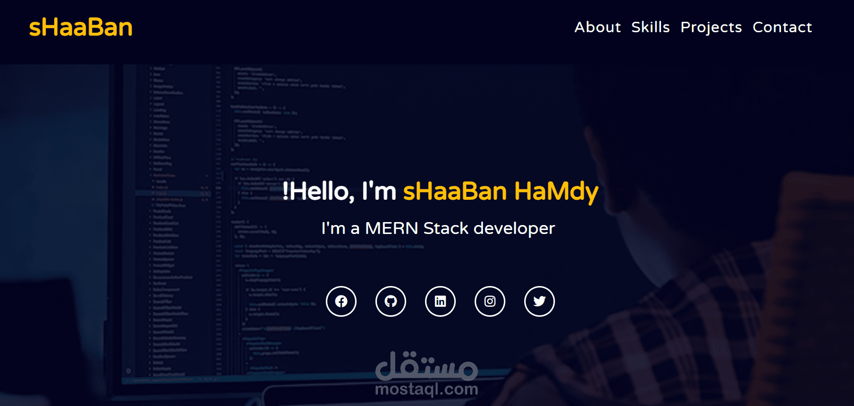 تصميم موقعك (portfolio ) تصميم احترافي