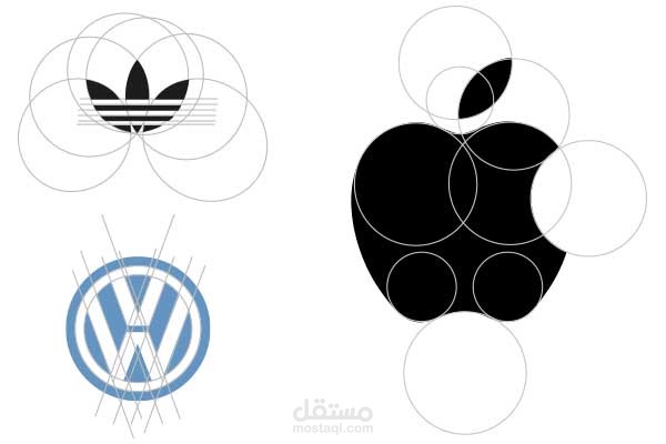 شعار Apple  وشعار Skoda   وشعار Adidas