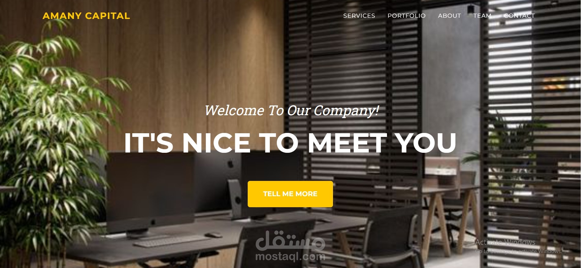 تصميم صفحةهبوط لشركة