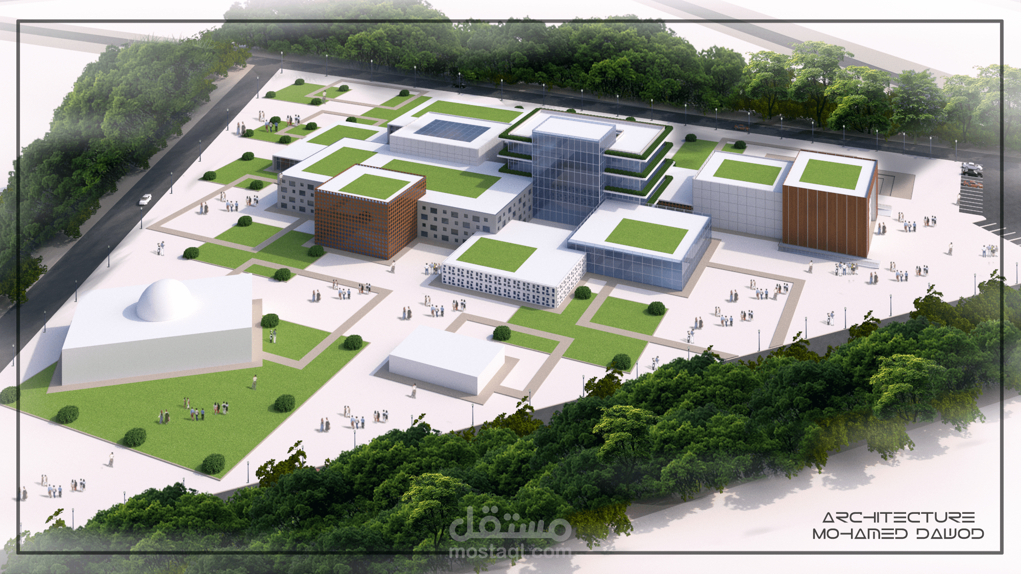 مشروع مقترح لمدينة انتاج اعلامى بالاسماعيلية ( مصر )