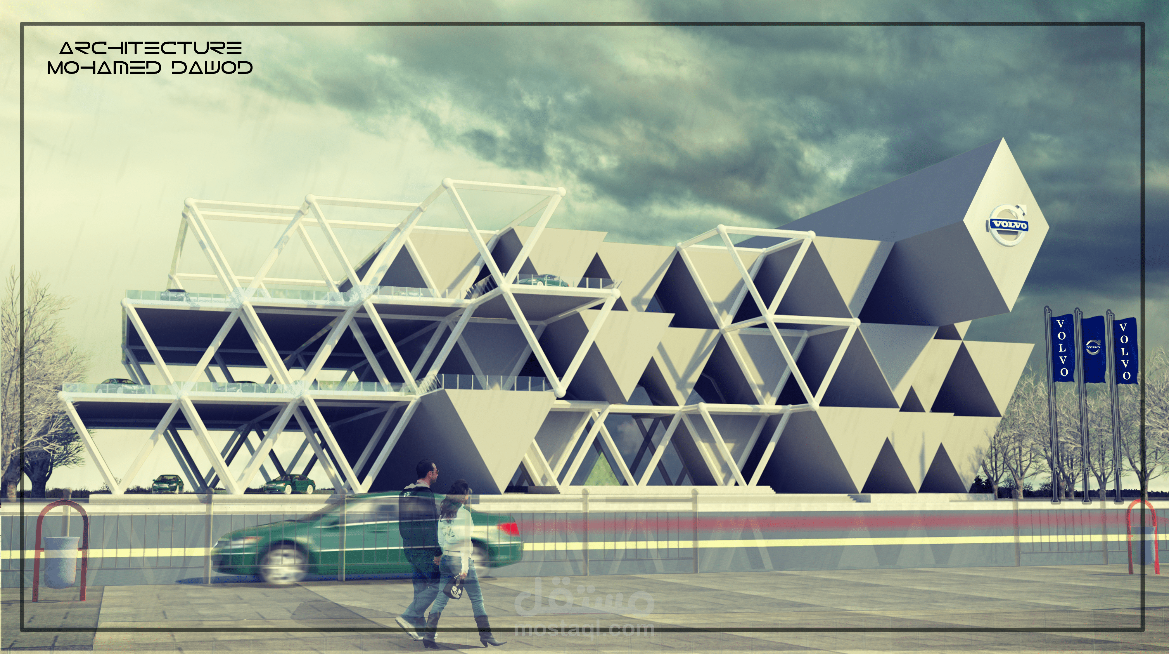 مشروع مقترح لمعرض سيارات فولفو