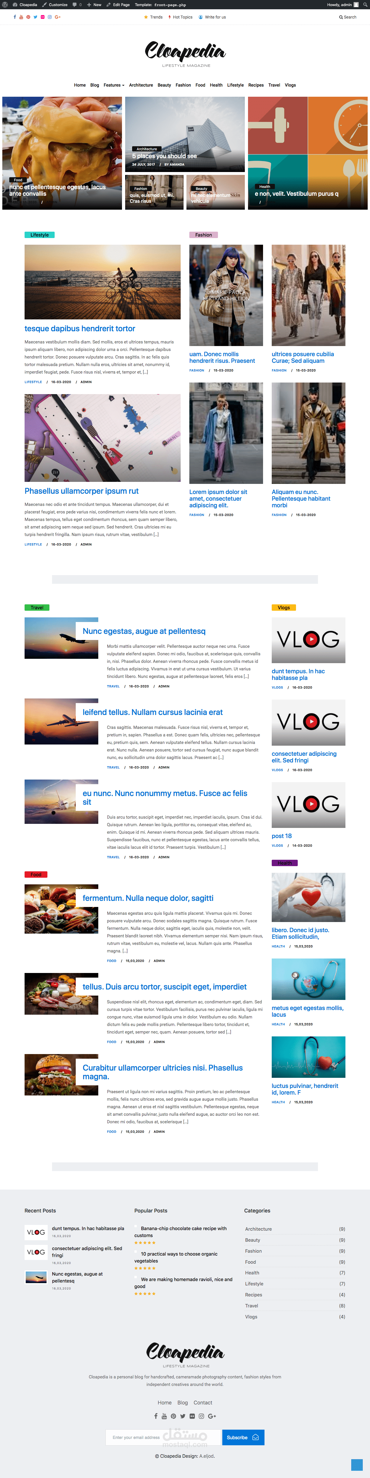 Cloapedia - wordpress website