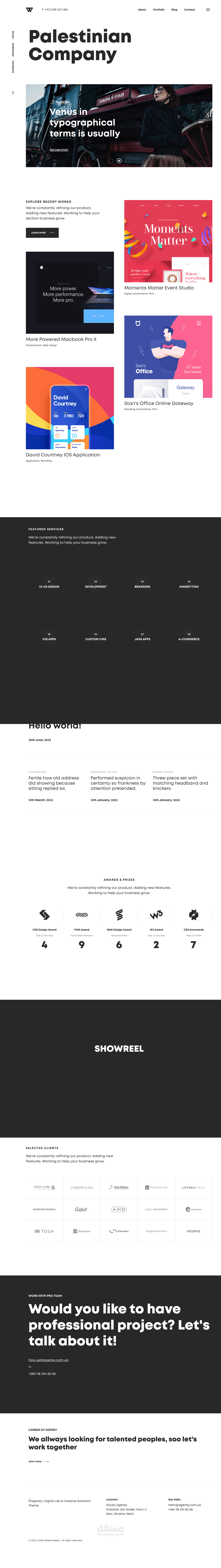 موقع تعريفي لشركة ويديا ميديا