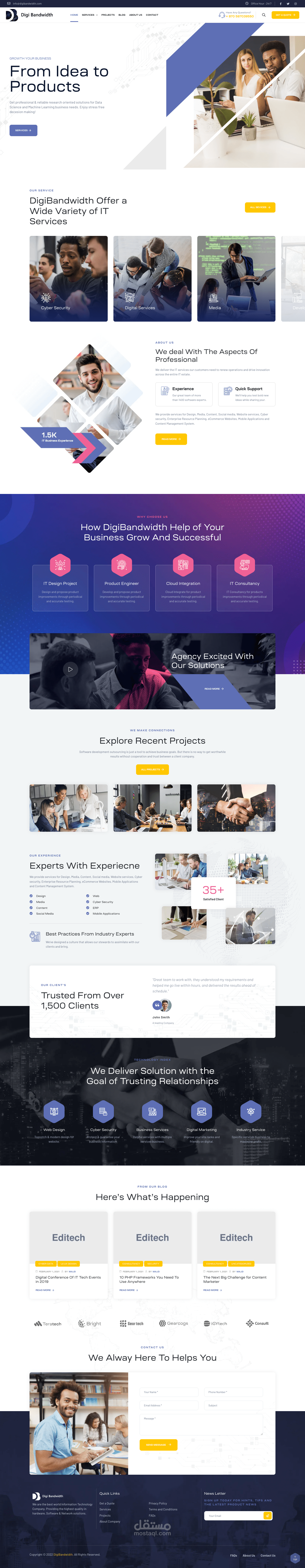 موقع تعريفي لشركة ديجي باندويدث