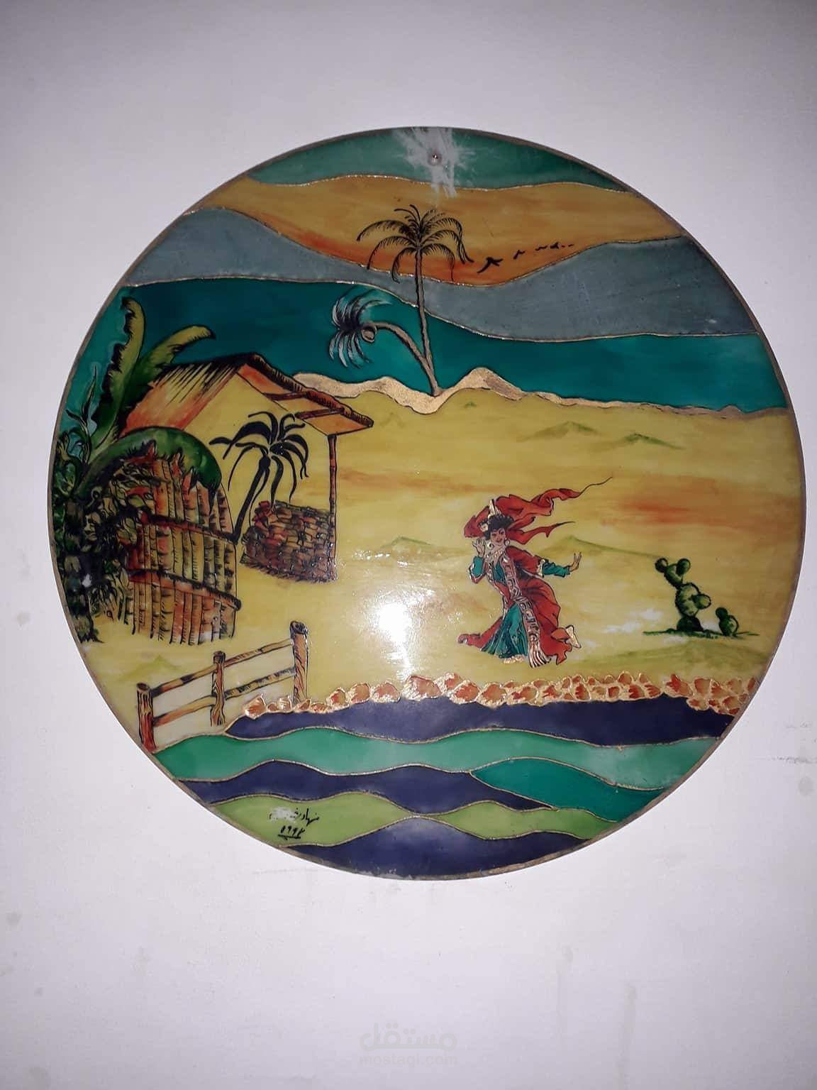 رسم علي الزجاج