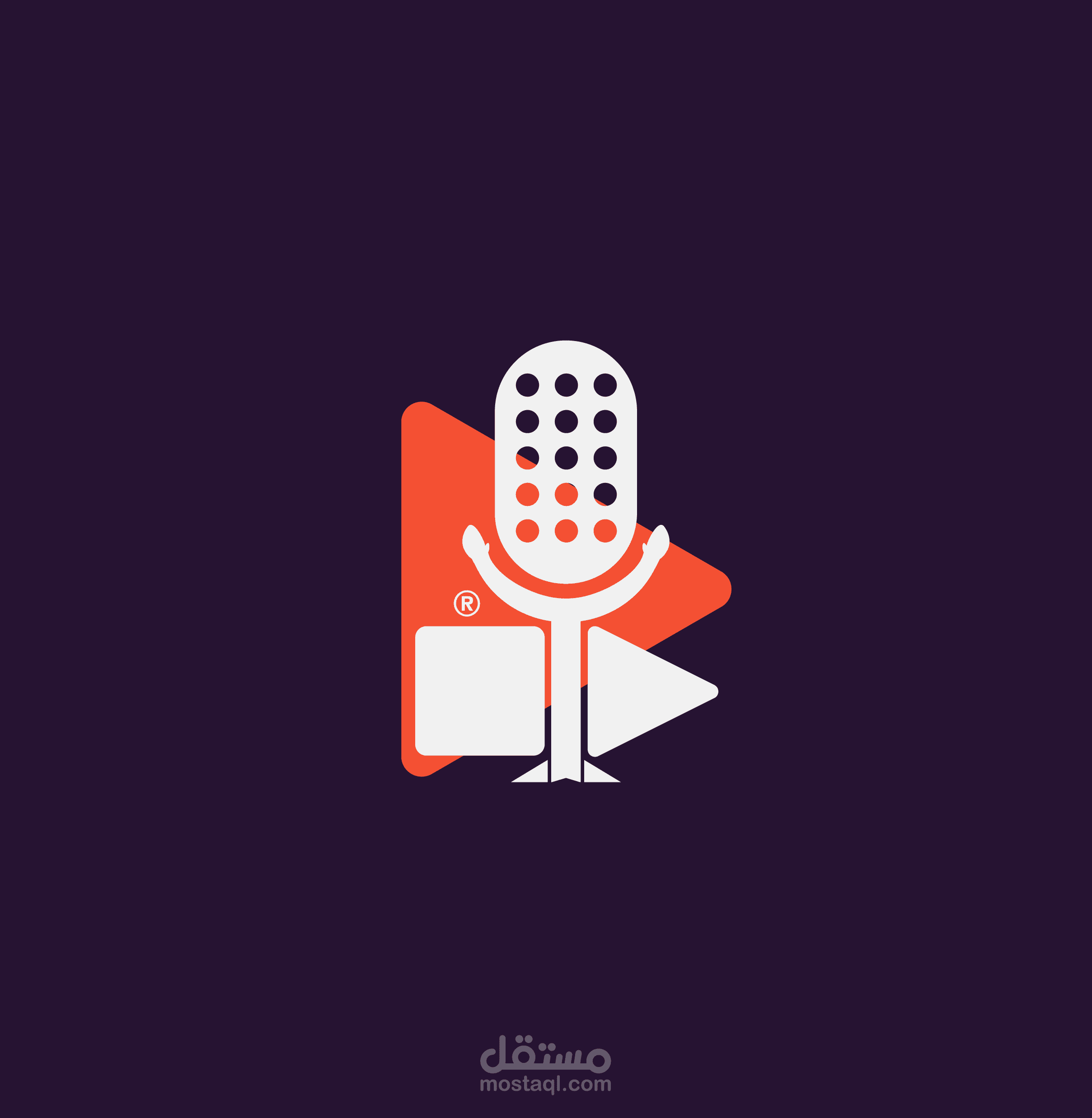 تصميم شعار قناة الجمهور للإعلامي على فايز | تصميم مصطفى حفناوي