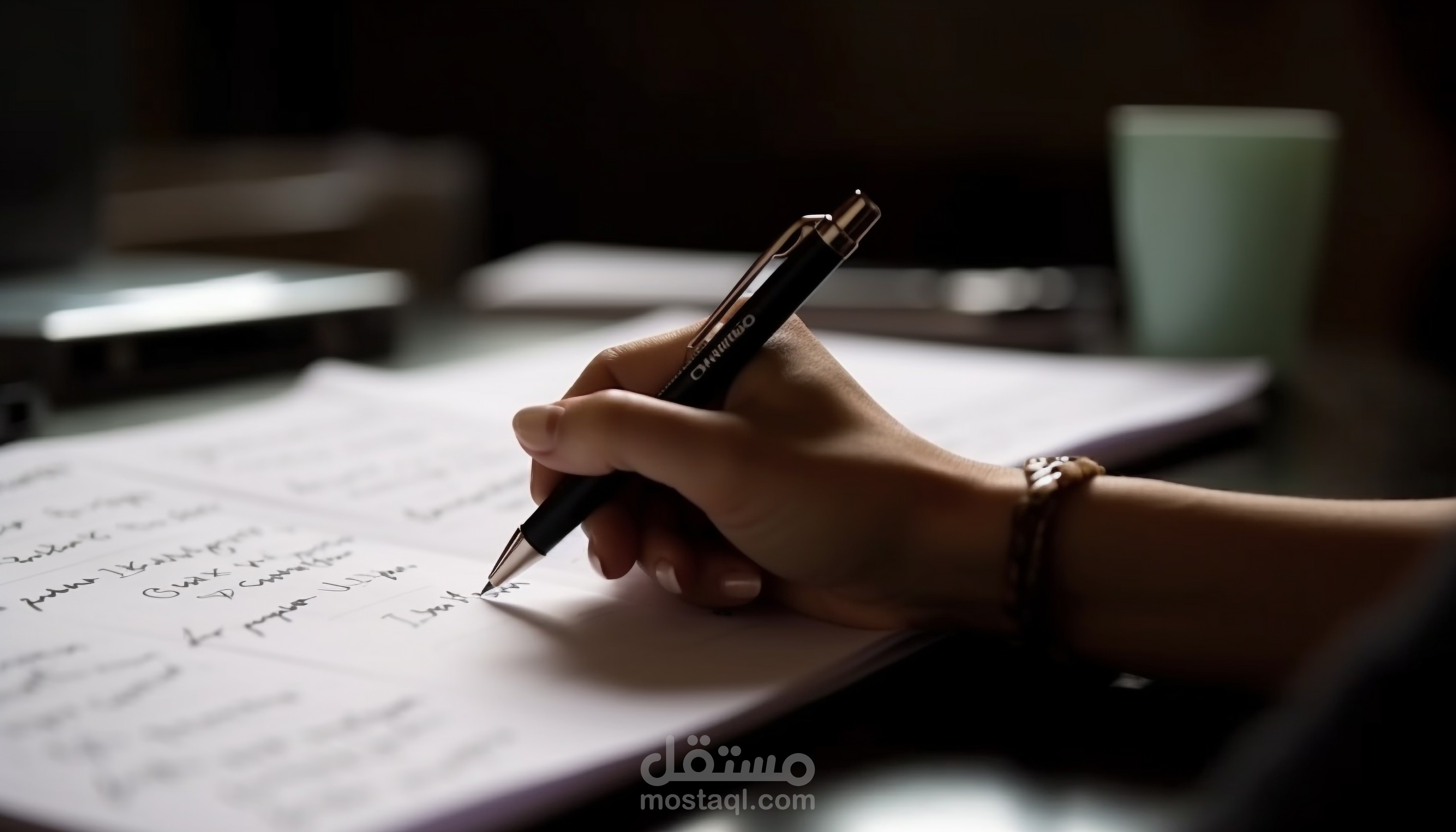 كتابة رسالة حافز