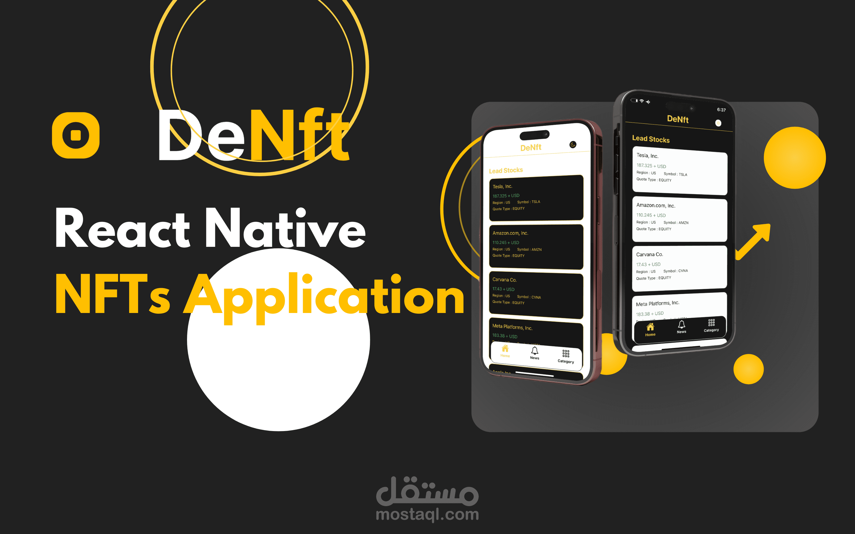 DeNft React Native Application || تطبيق جوال رياكت نيتف