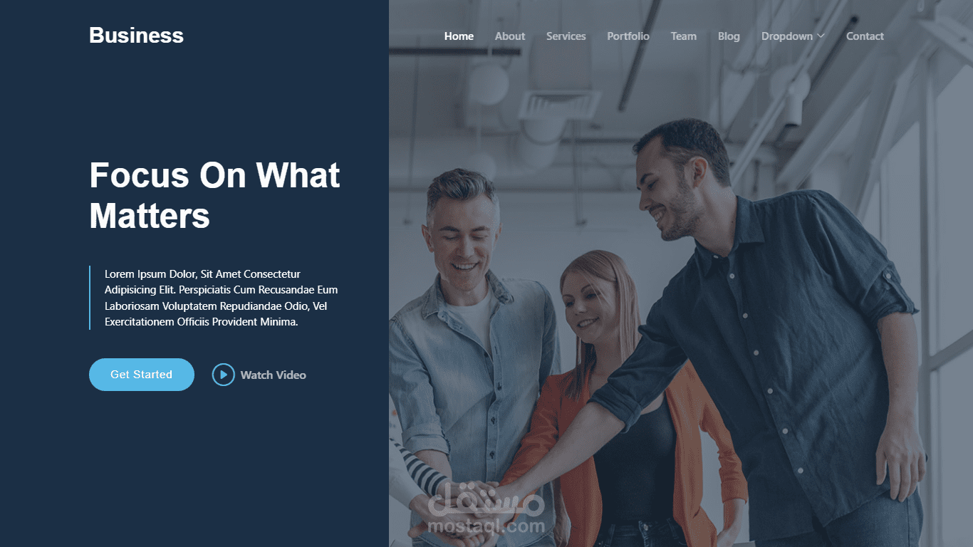 The business template is responsive to all types of screens and compatible with SEO