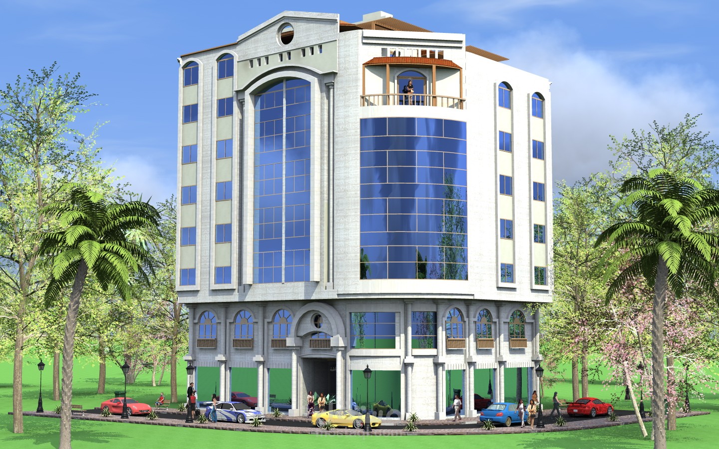 تصميم واجهات لعمارة سكنية