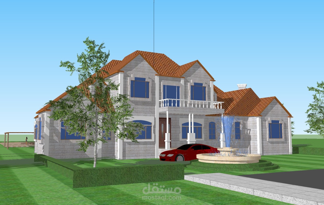 فيلا سكنية على الطراز الأمريكي