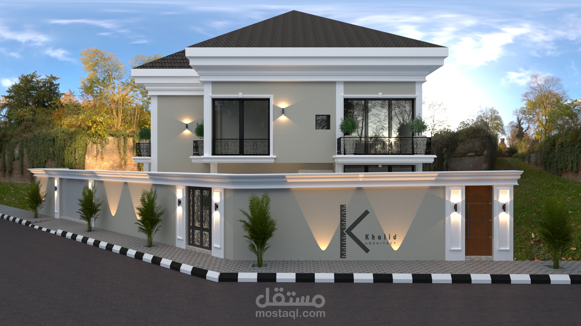 تصميم واجهات لفيلا بالسعوديه