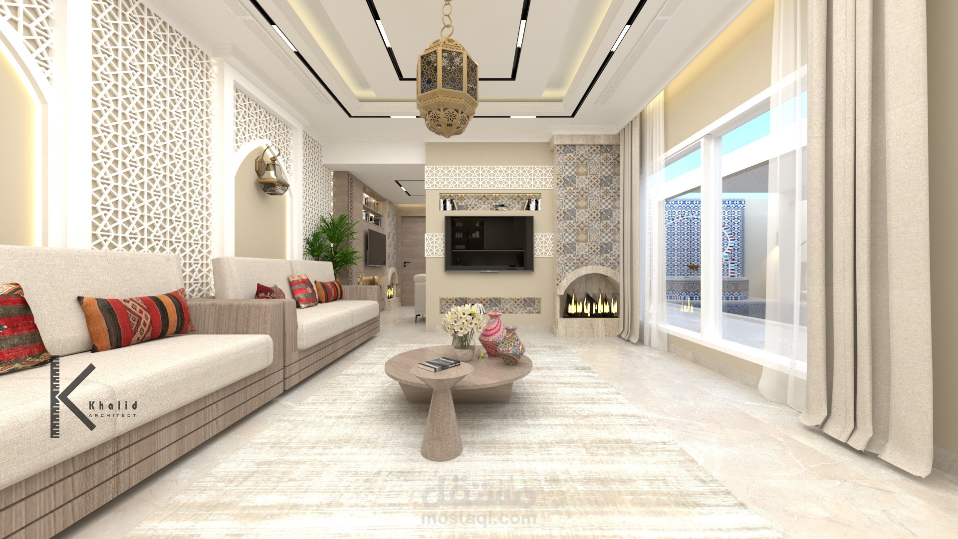 فيلا على الطراز الأندلسي المعاصر