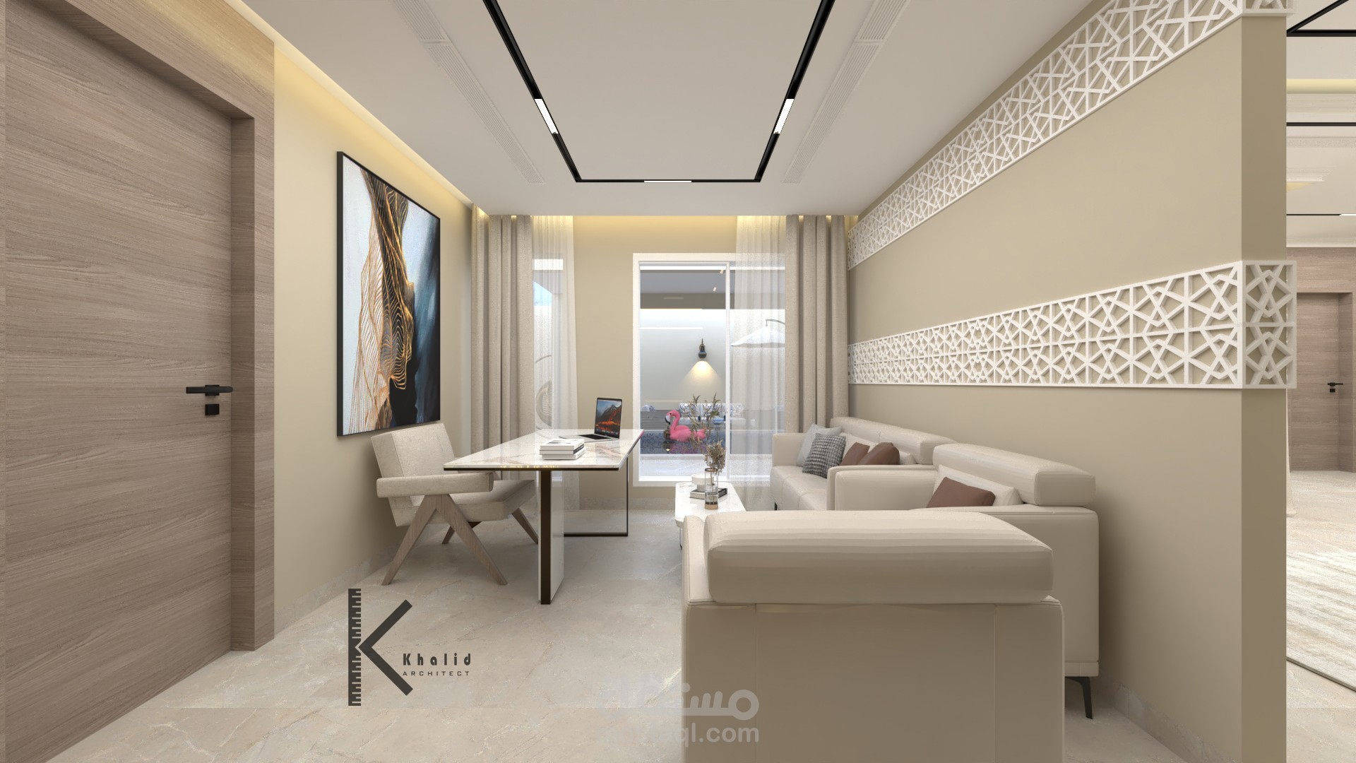 تصميم داخلي مكتب منزلي