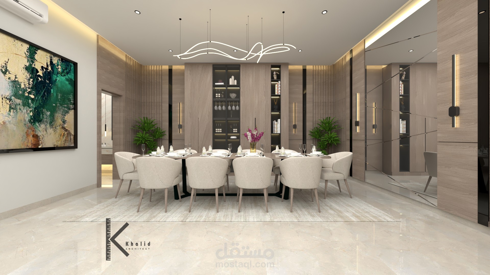 تصميم داخلي صاله مودرن