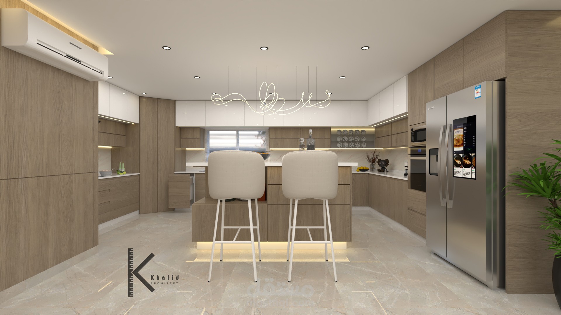 مطبخ أمريكي على الطراز المودرن