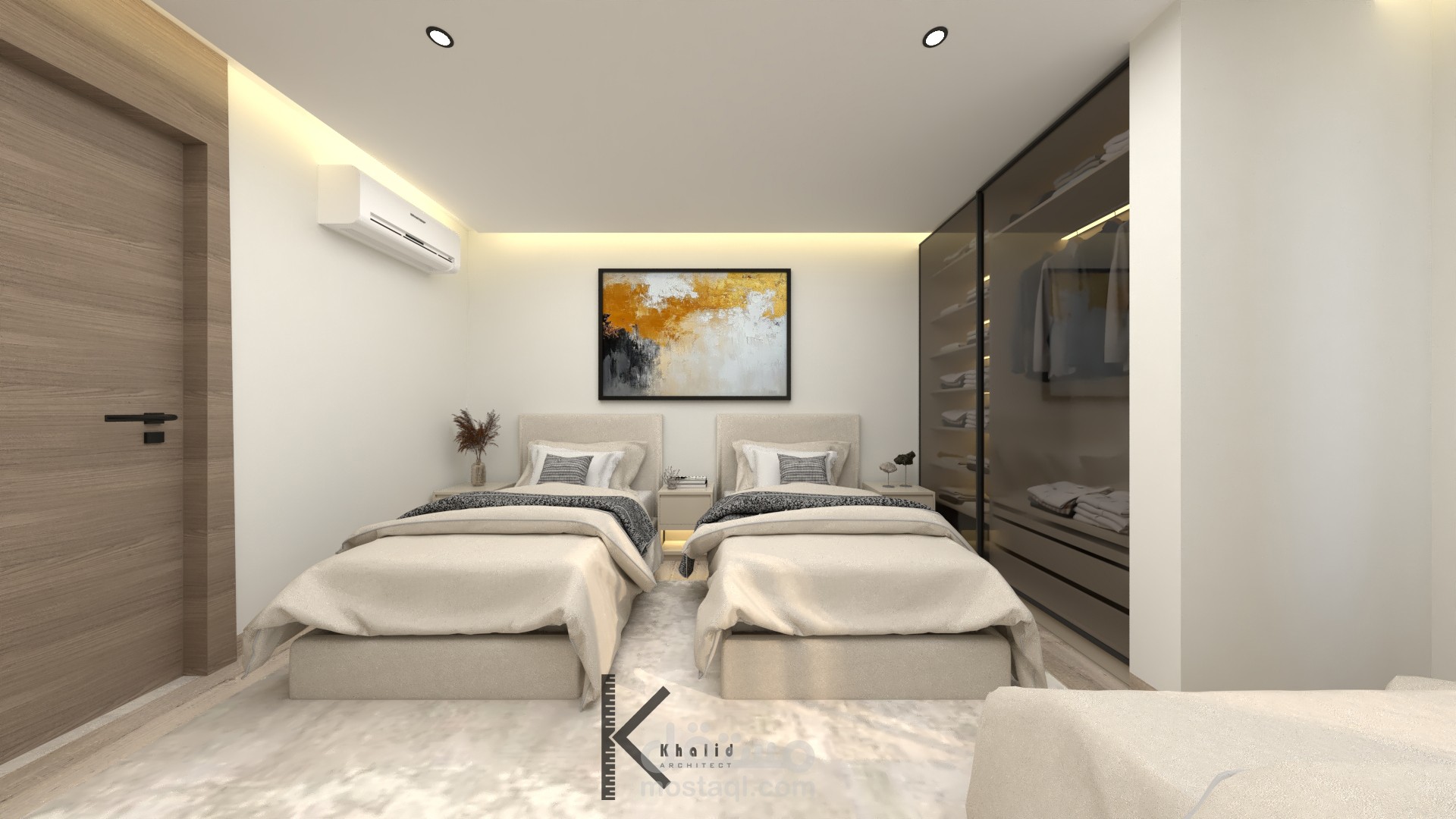 غرفة نوم شباب طراز مودرن