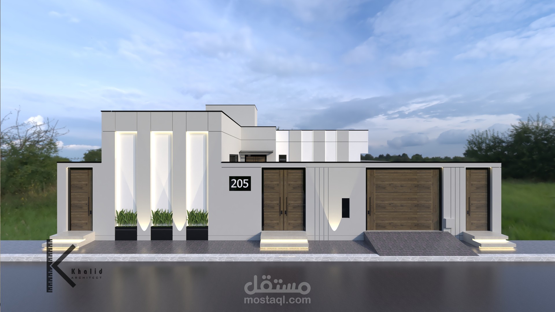 تصميم واجهات فيلا مودرن