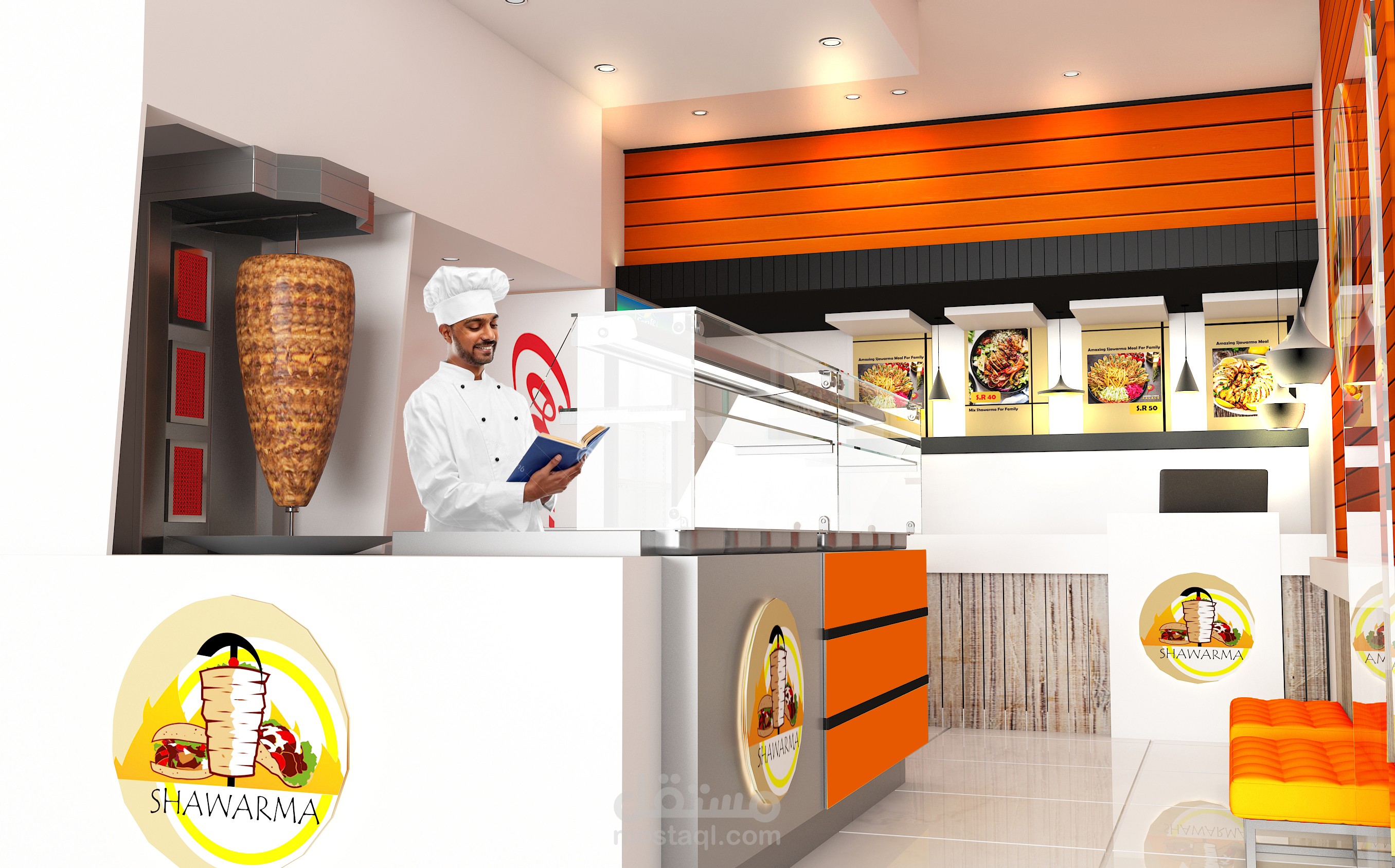 تصميم محل شاورما