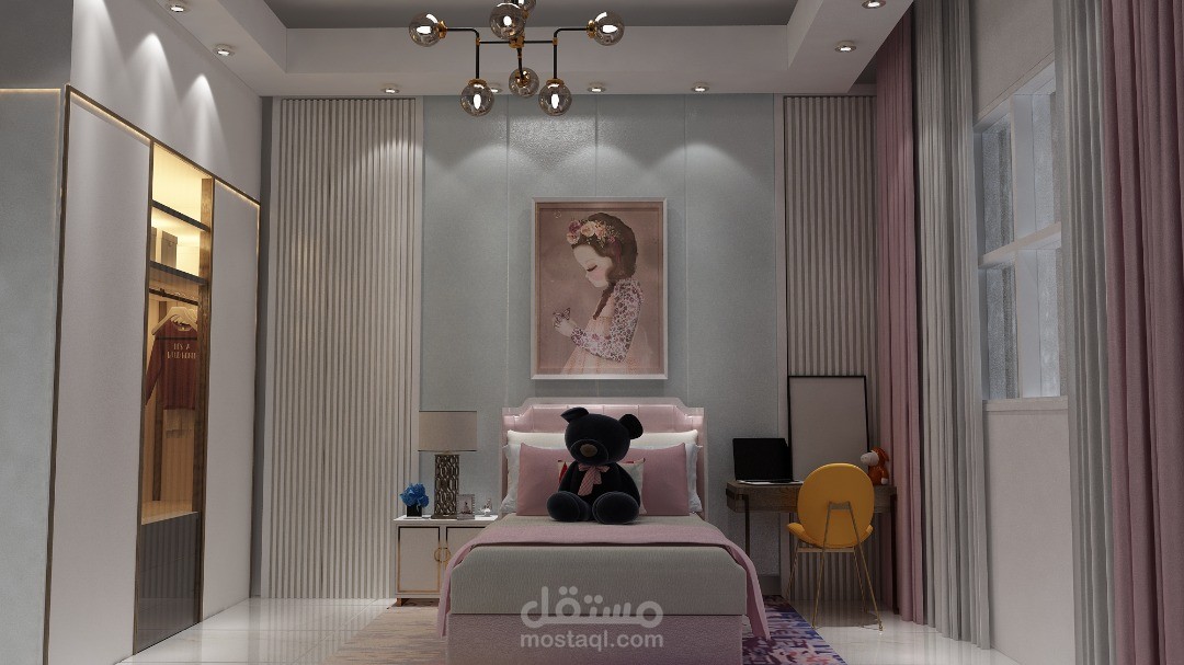 تصميم غرفة نوم بنات