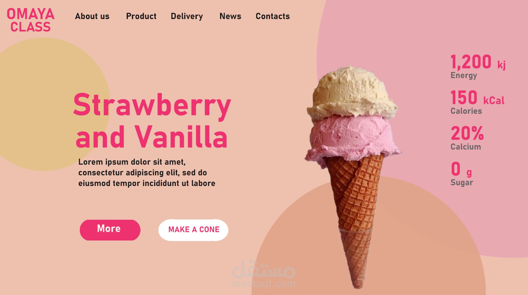 Ice Cream Website Banner