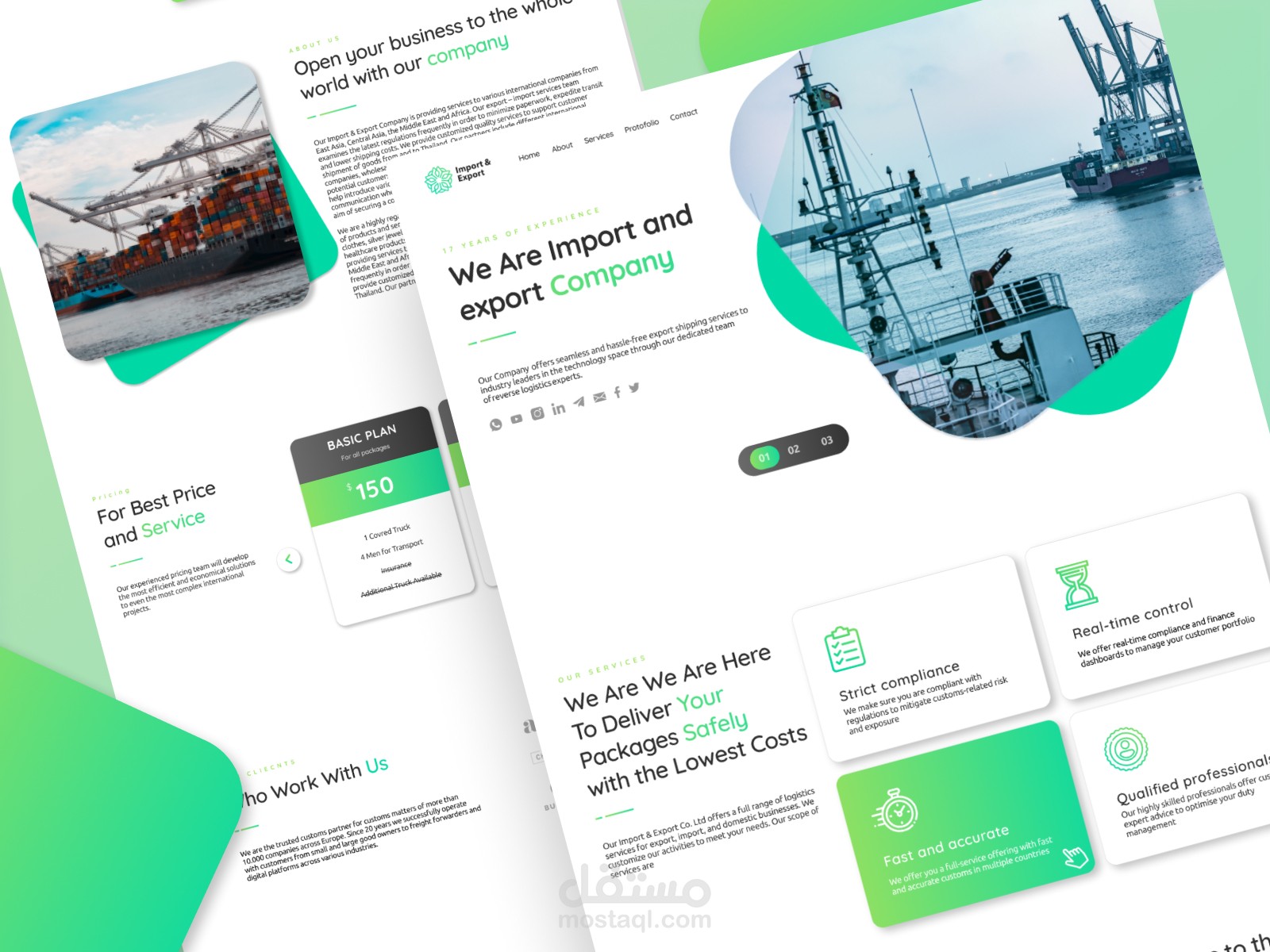 Import/Export Landing Page