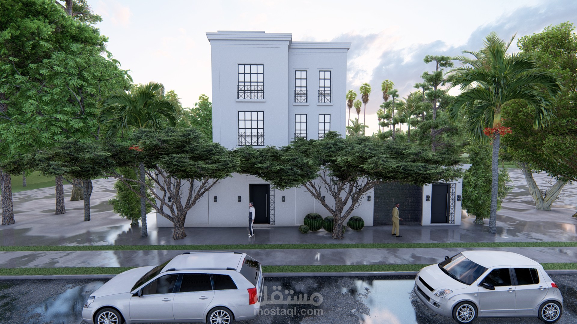 تصميم واجهة فيلا سكنية