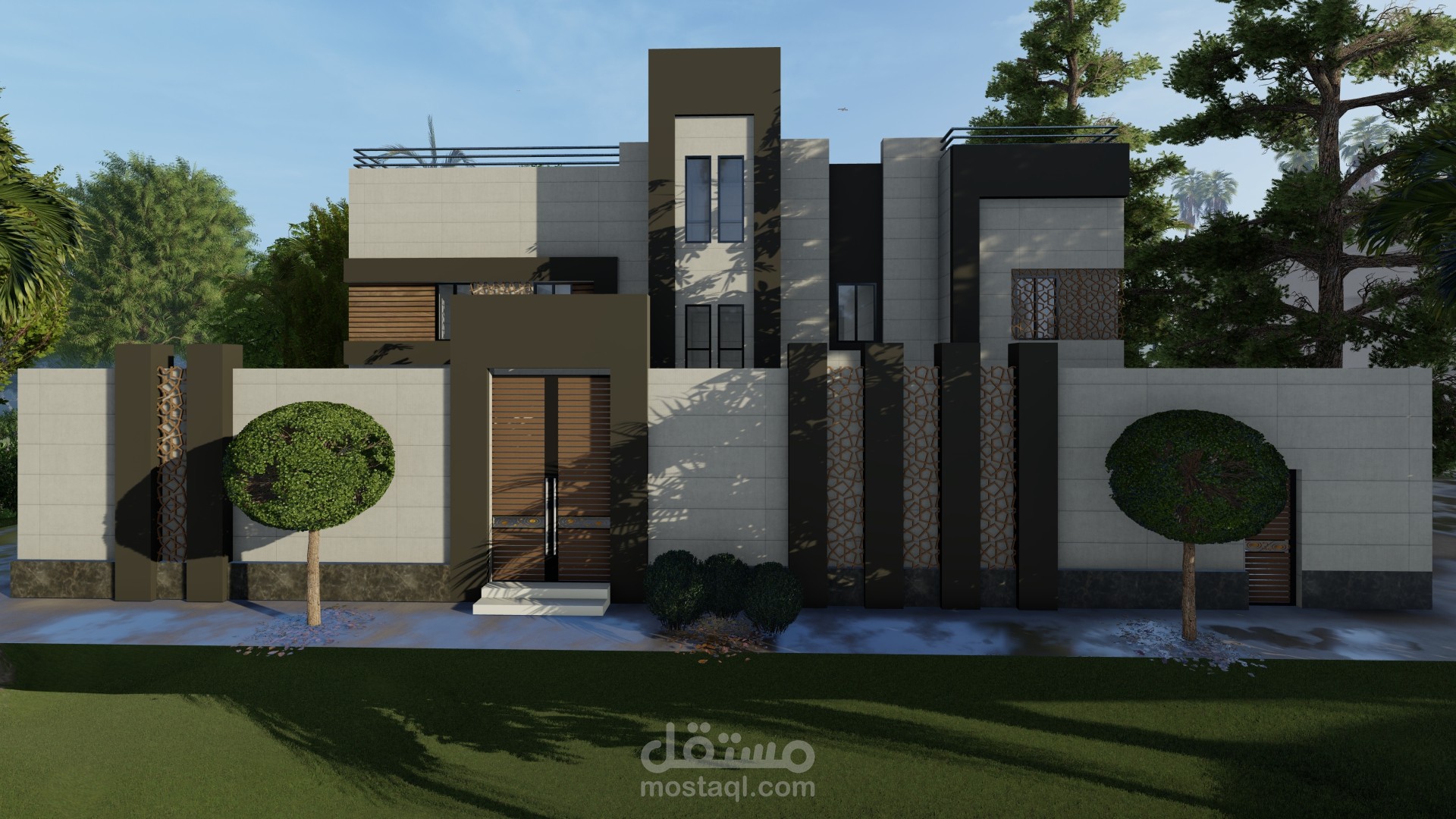 تصميم واجهة لمبنى سكني