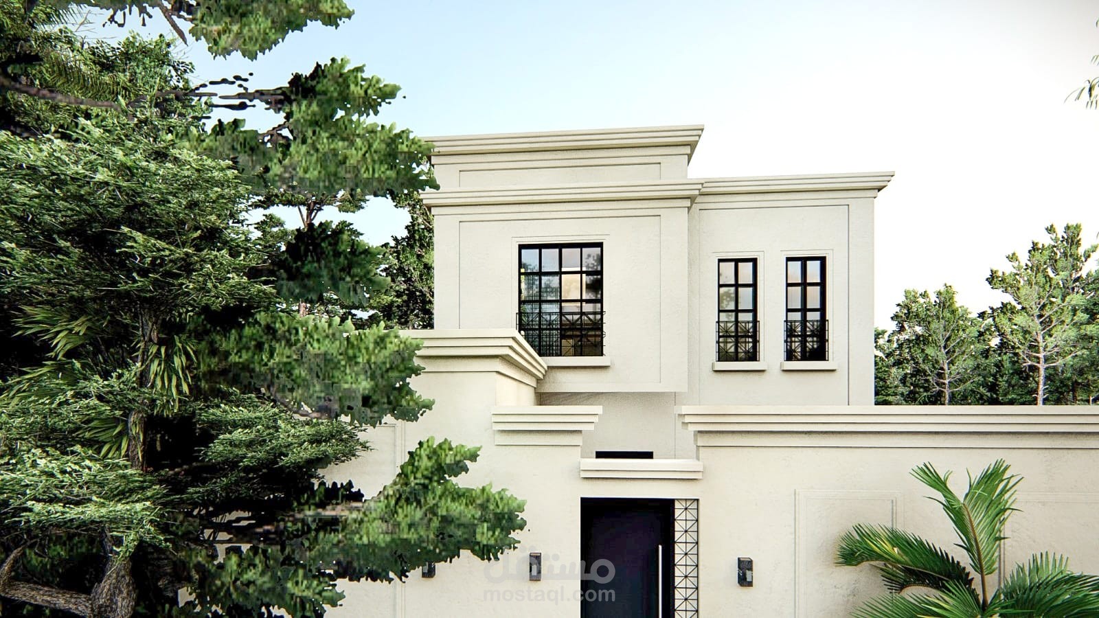 تصميم واجهة لفيلا سكنية