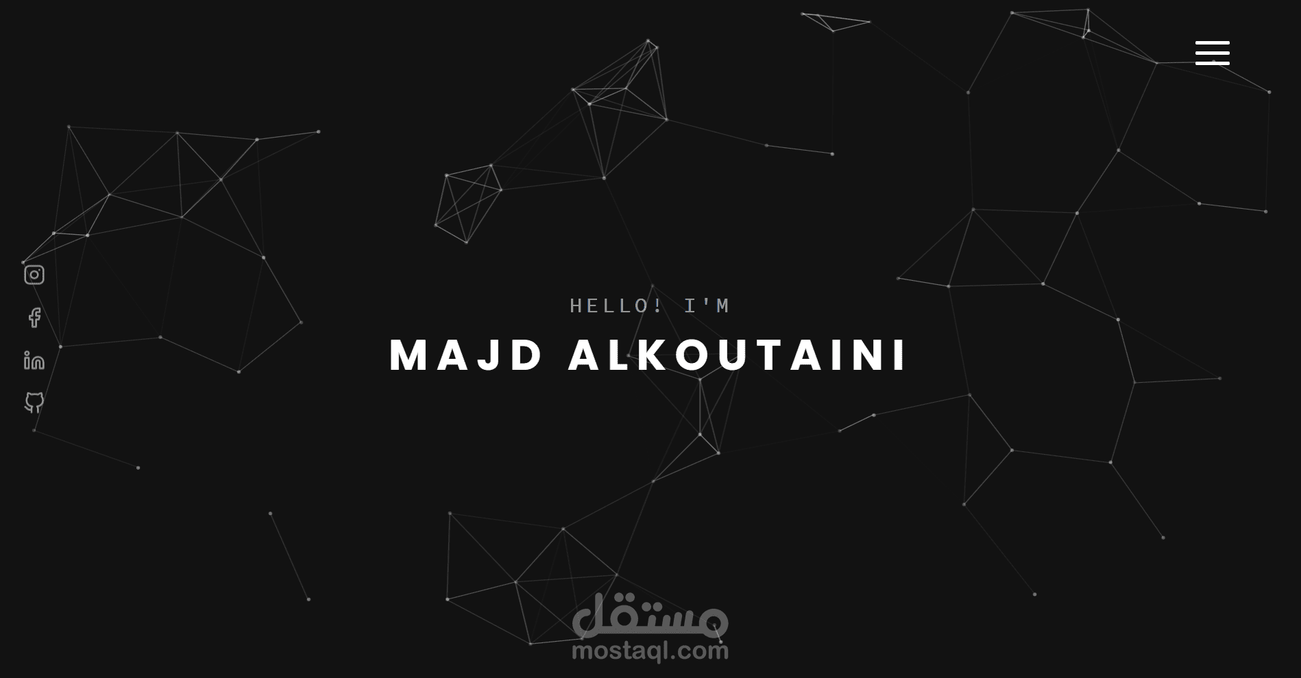 موقع شخصي لعرض الأعمال