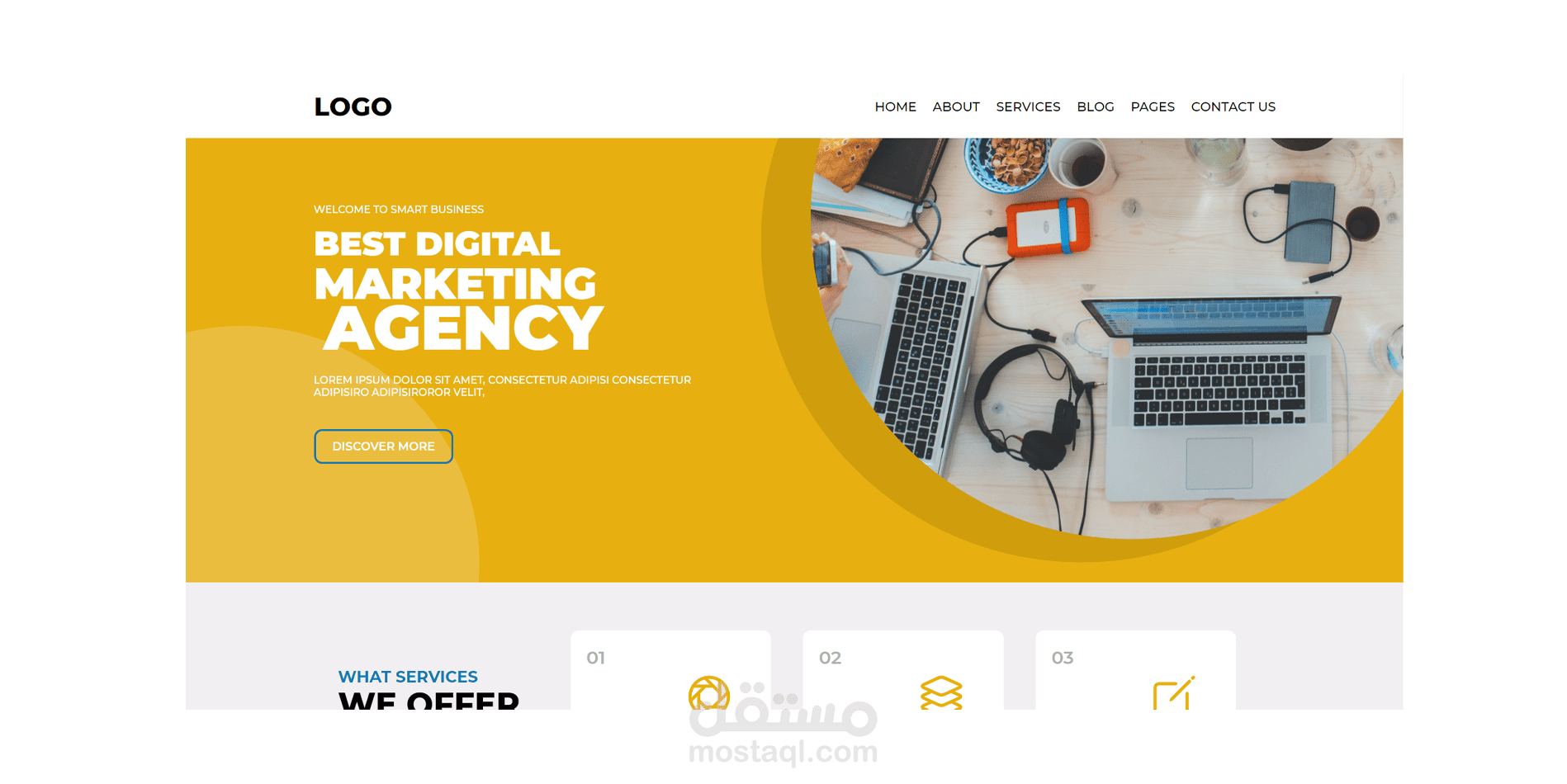 موقع الكتروني لعرض خدمات الشركة