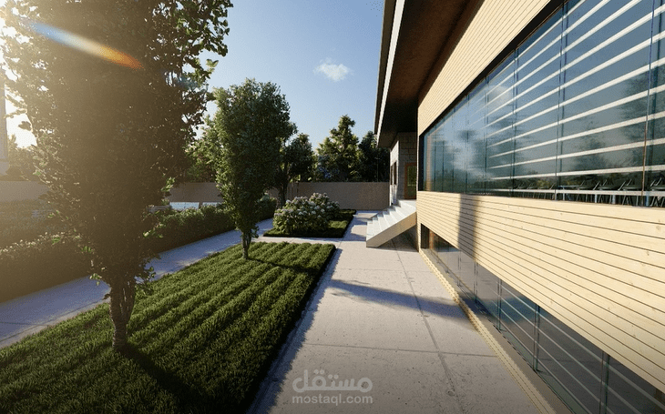 COMPANY BUILDING (DECORATION+OUTSIDE+GARDEN).LUMION+REVITE