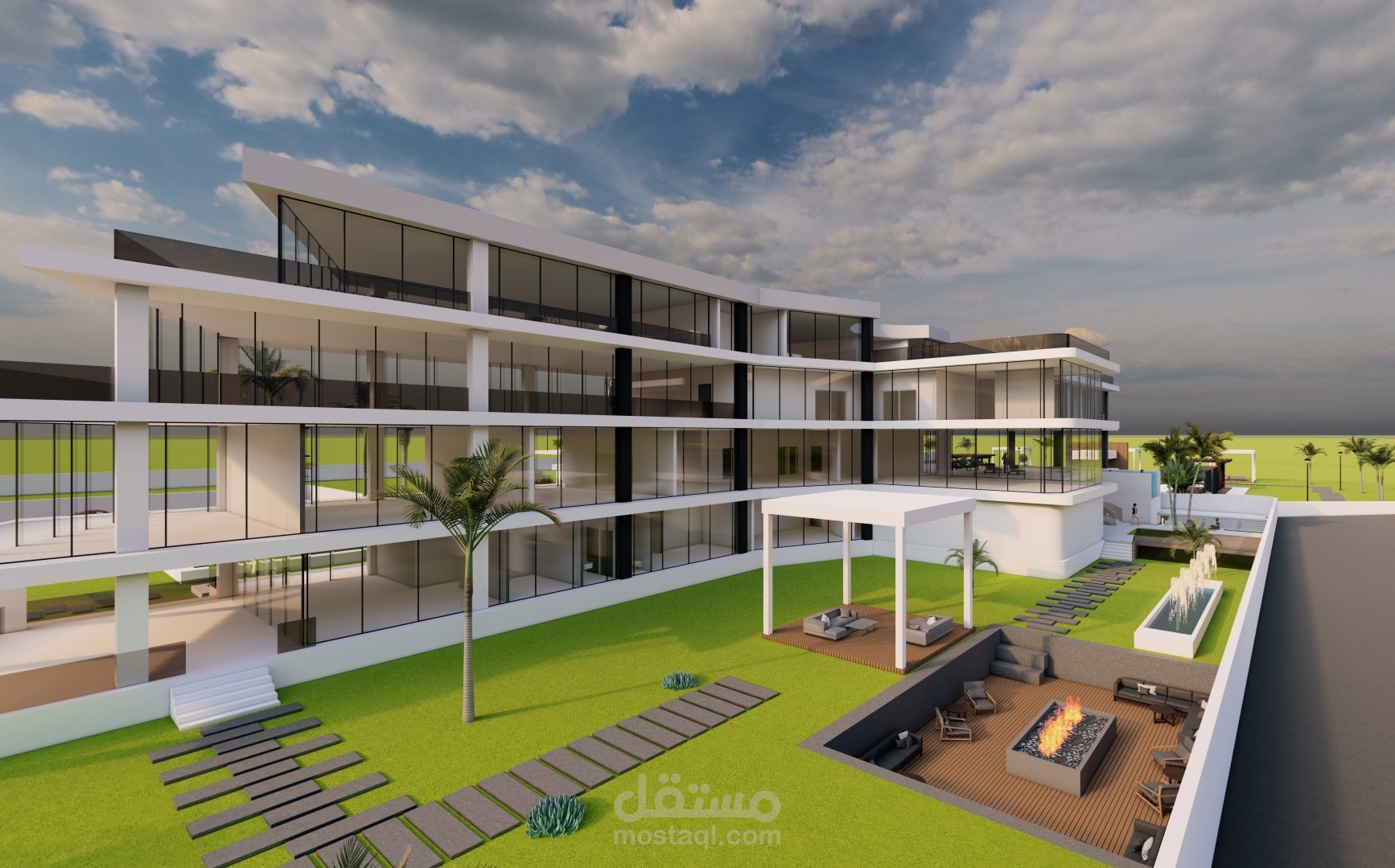 تصميم ثلاثي الابعاد لمبني في جنوب افريقيا