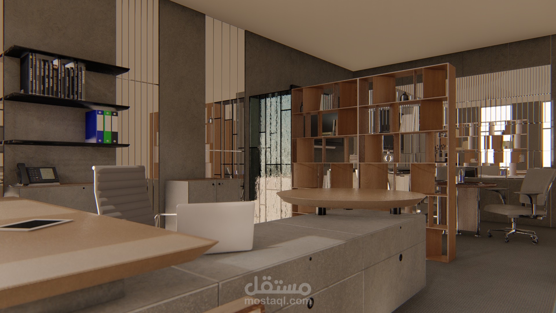 تصميم داخلي لشركة بمساحة 400 متر مربع