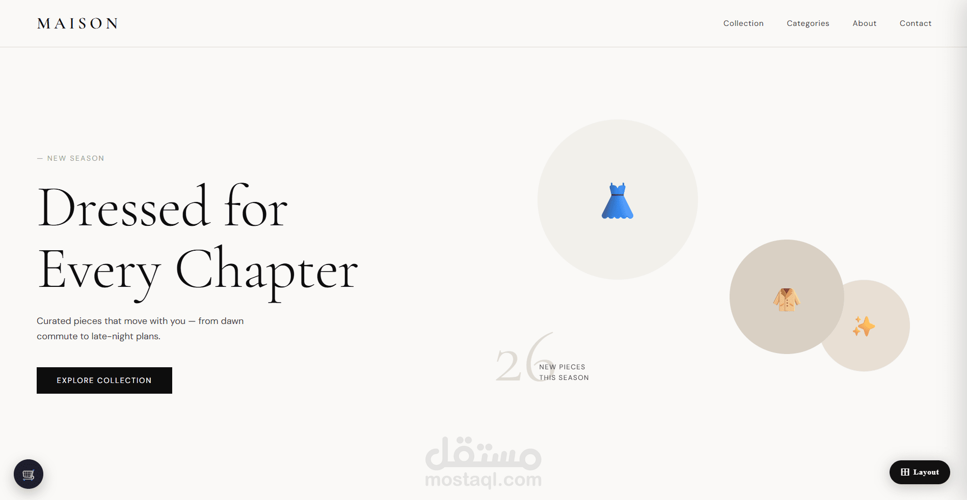 MAISON — Luxury Fashion E-Commerce Experience Designed for Conversion