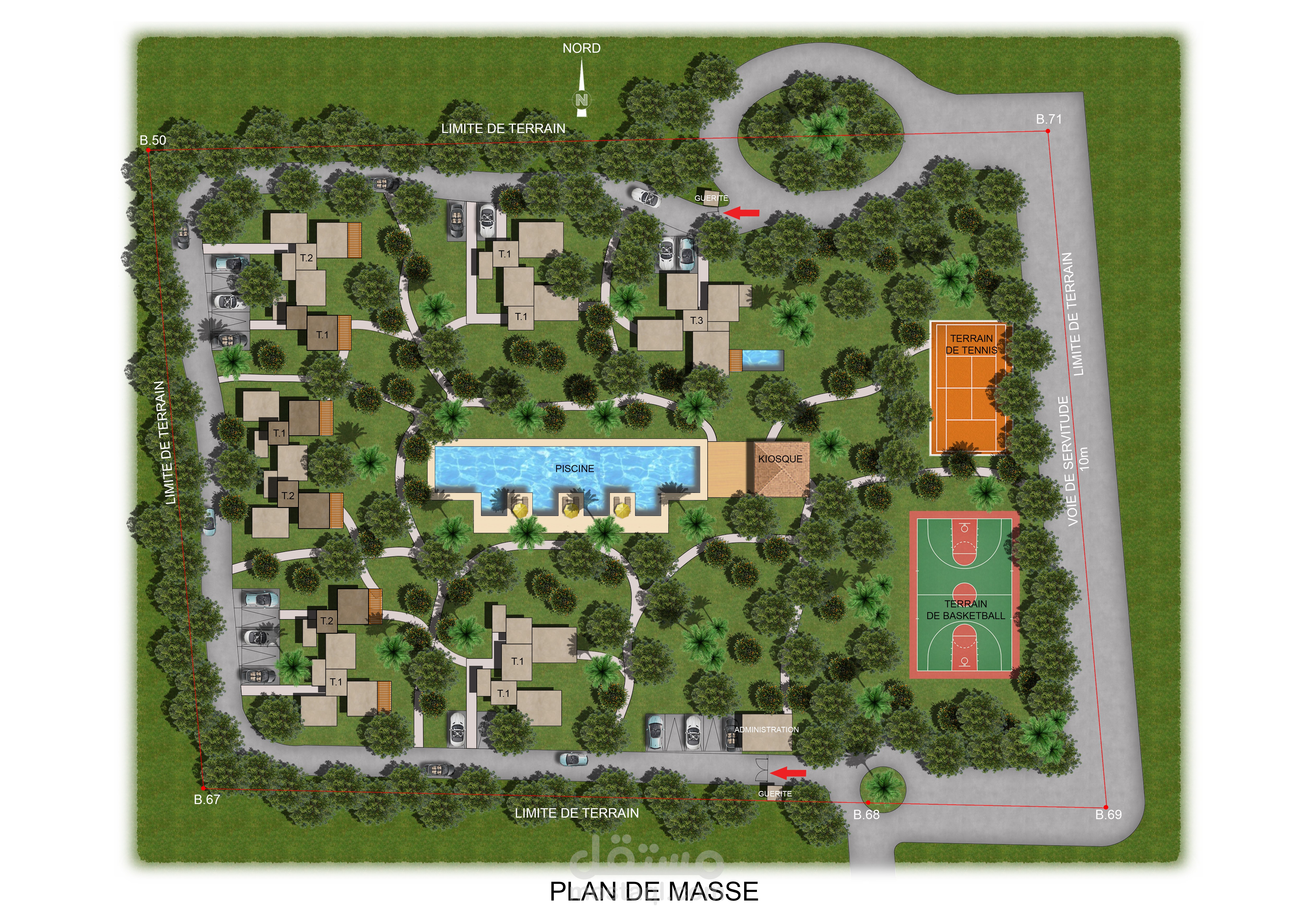 مشروع بناء منتجع صيفي سياحي