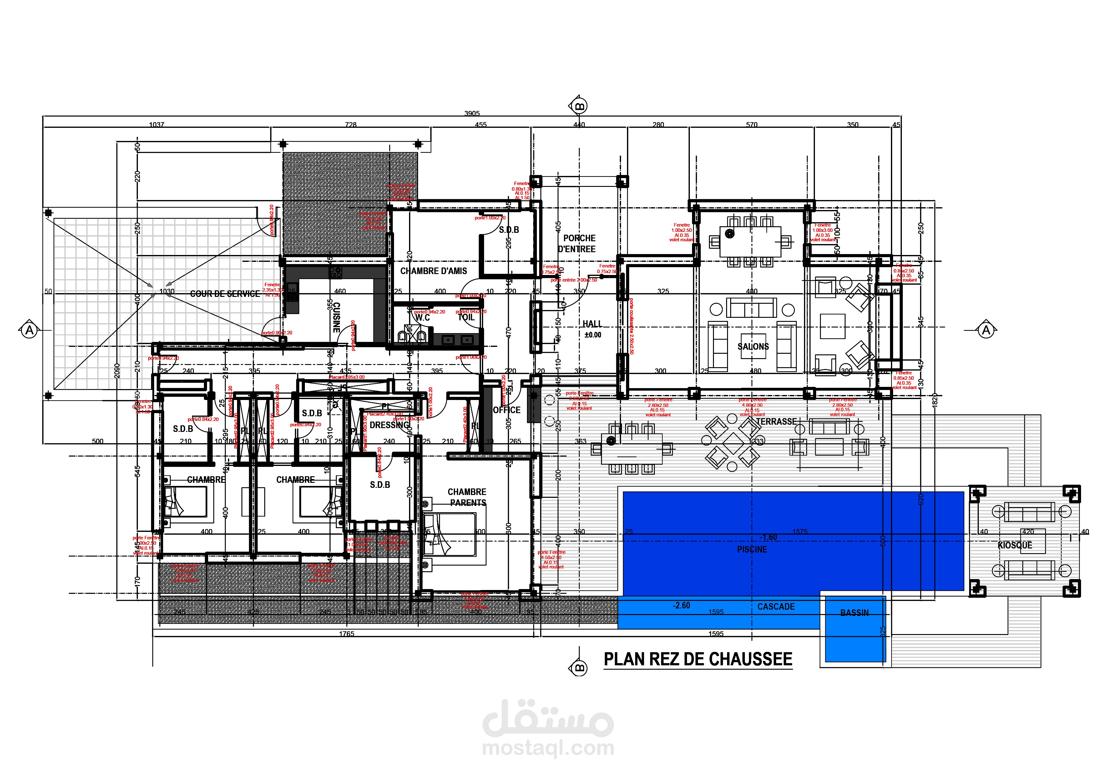 مشروع بناء فيلا بمسبح مطلة على بحيرة