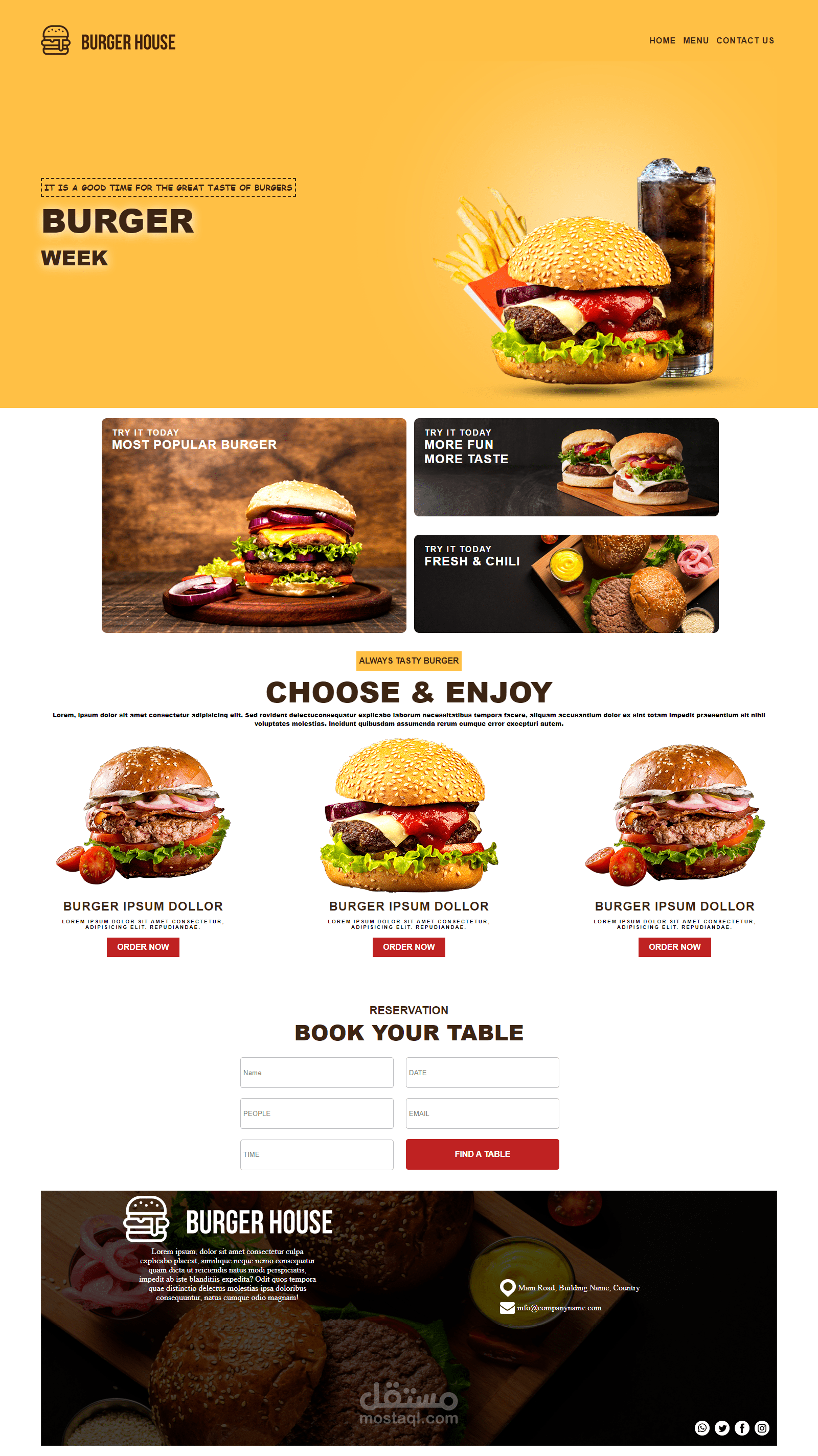 موقع المطعم همبركر