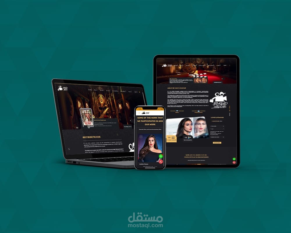 قمت بانشاء موقع لشركة انتاج سنيمائيه مصريه