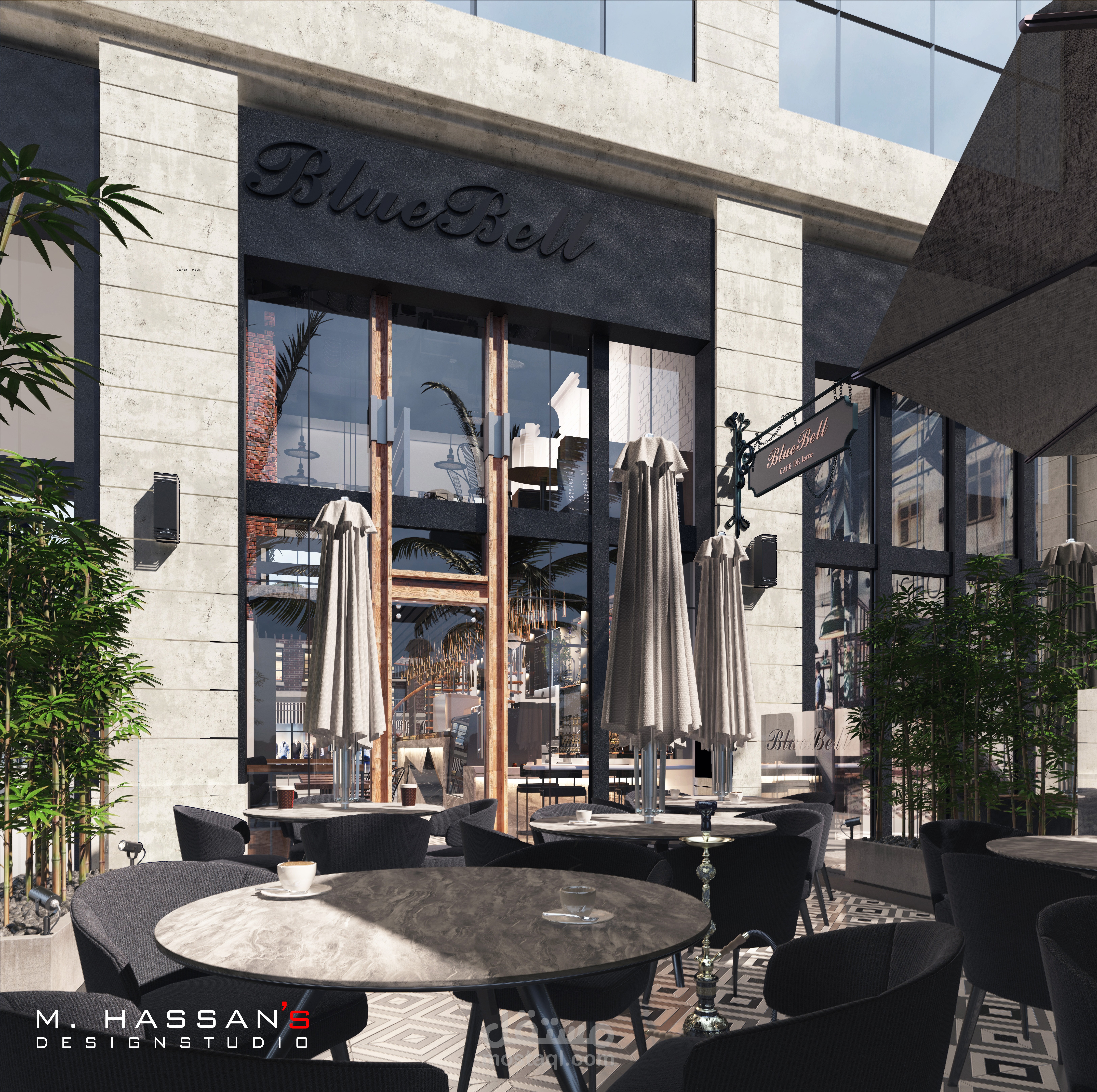 تصميم داخلي لكافية بلو بيل 6 أكتوبر -مصر