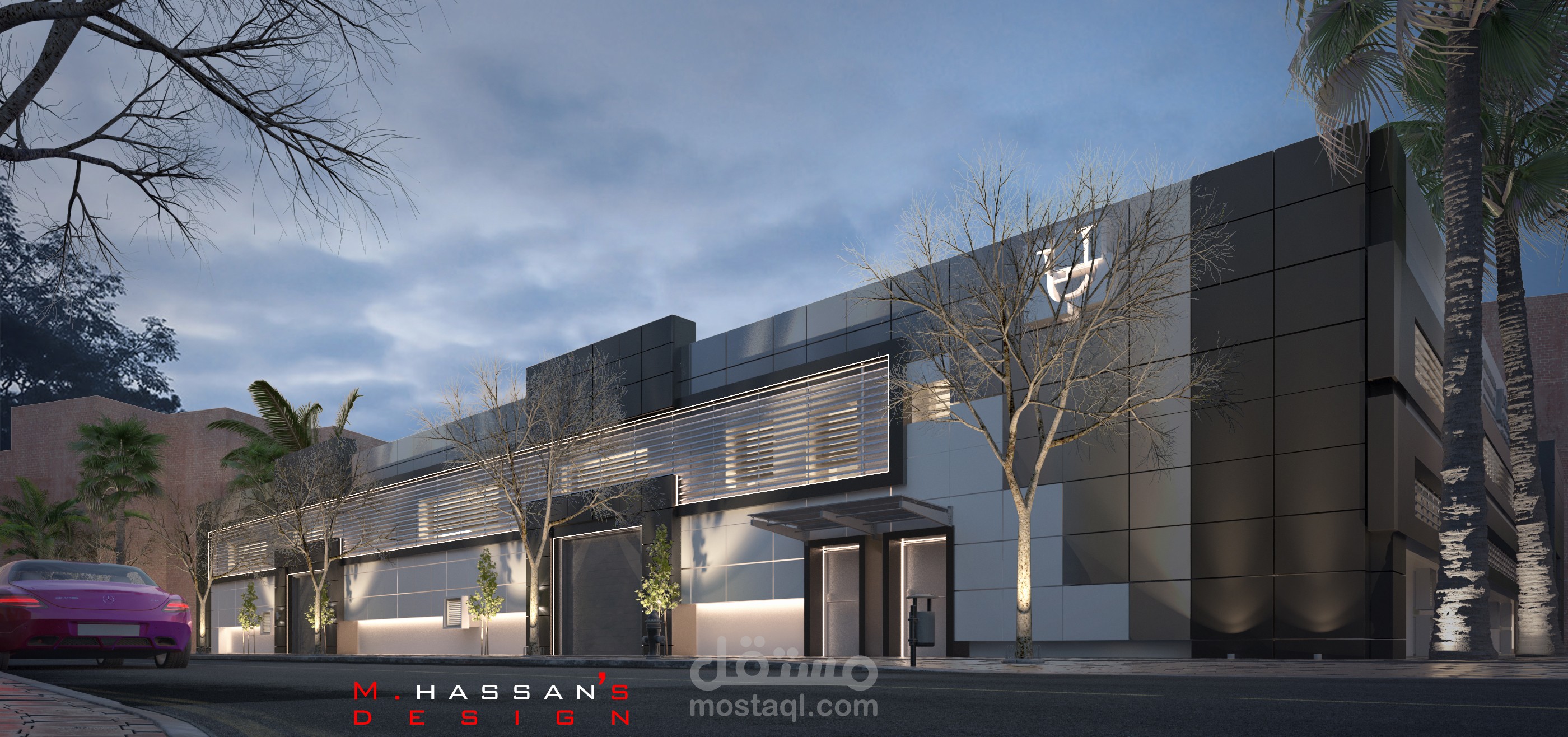 مشروع تصميم واجهة شركة بالكويت