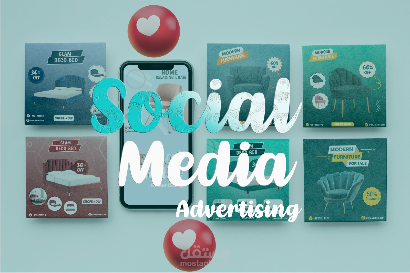 تصاميم مشاريع اعلانات سوشيال ميديا 2