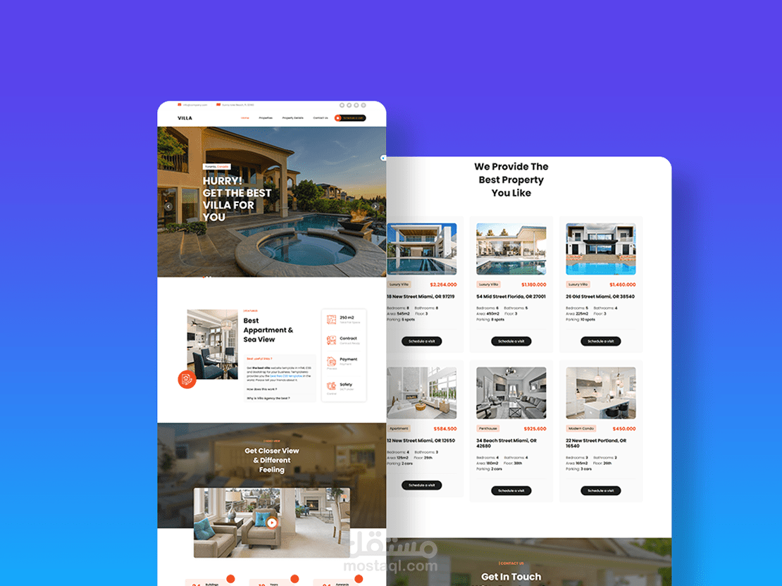 تطوير موقع لحجز وبيع الشقق السكنية | Real Estate Booking Website