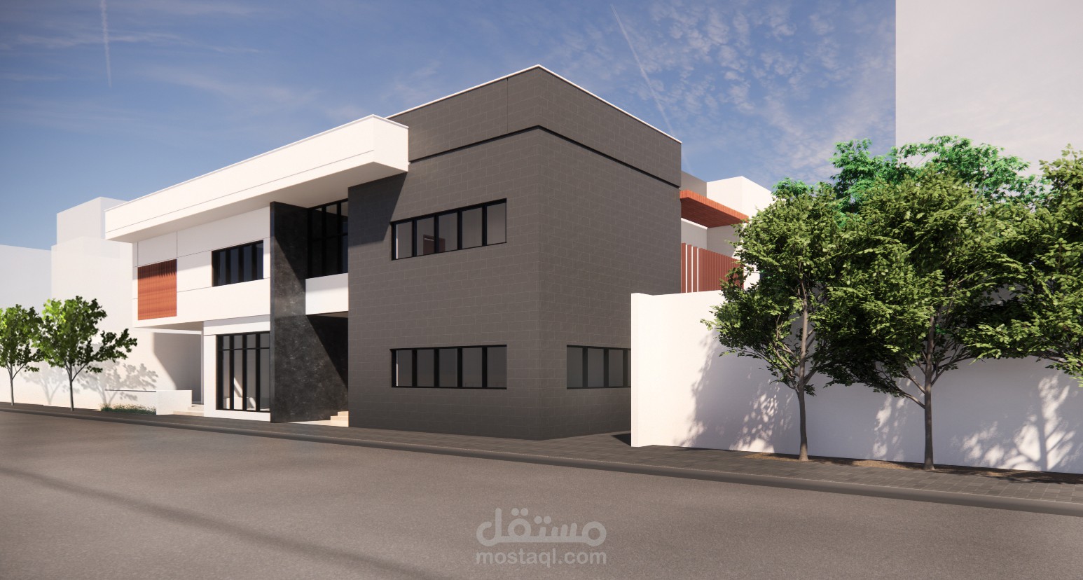 مشروع سكني خاص مع النمذجة المعمارية