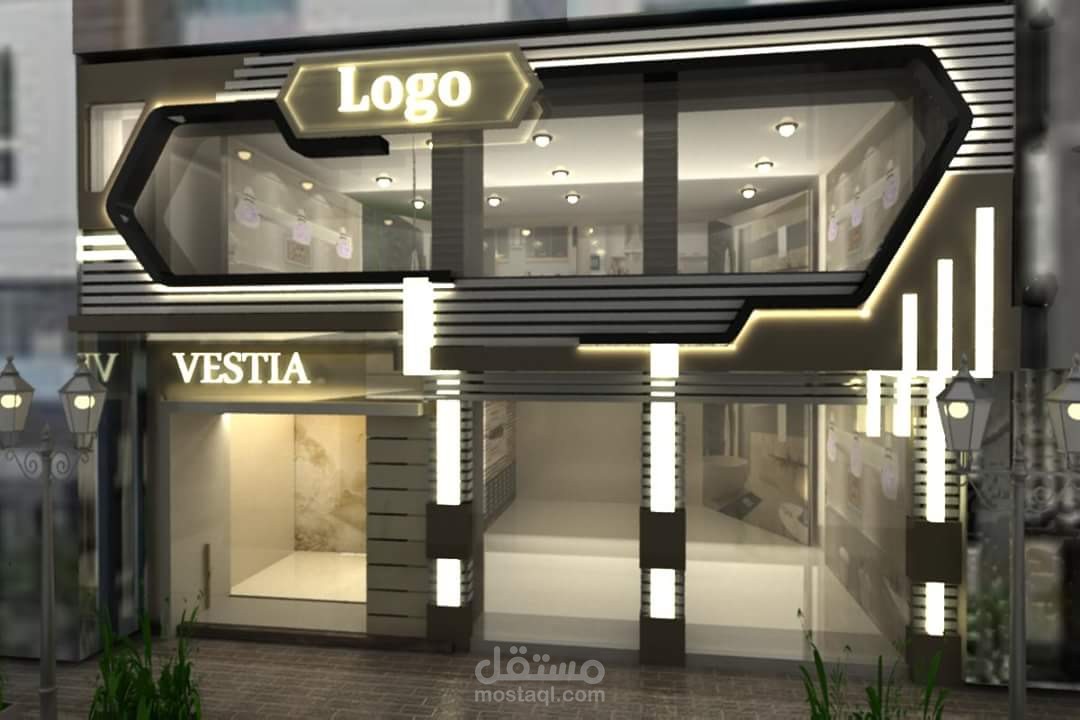 تصميم  محل ملابس حريمي