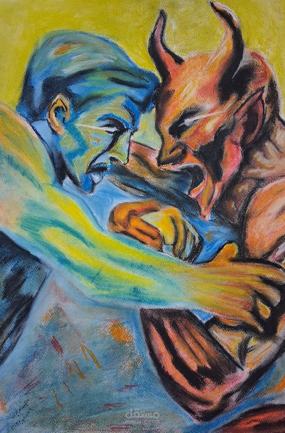 لوحه بعنوان " صراع الروح "