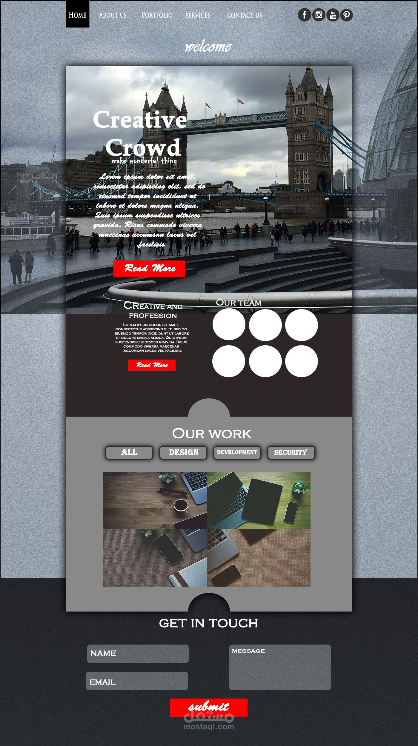 تصميم واجهة ux ui للويب